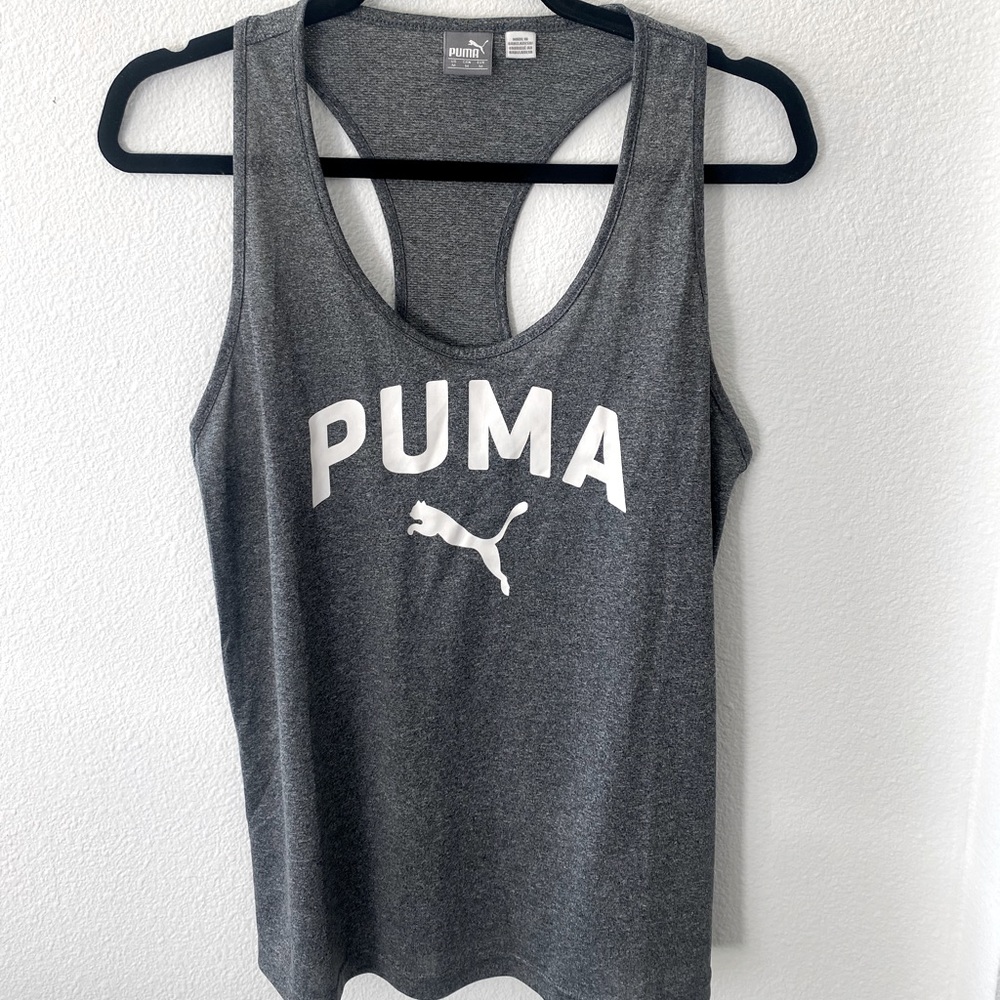 Puma heather gray racerback tank